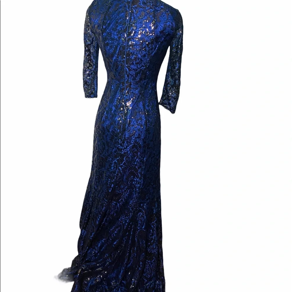 Tahari royal blue dress sz-2 - Picture 7 of 7